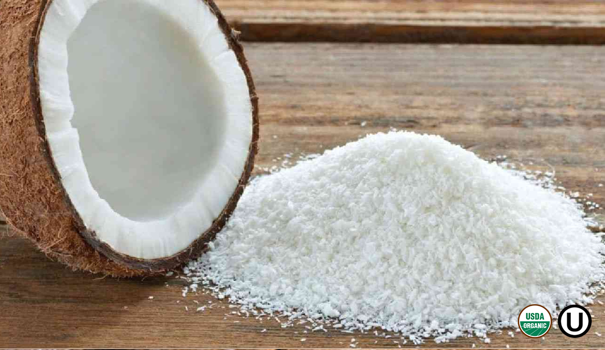 Organic Desiccated Coconut (Medium and Fine Grade)